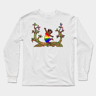 Gay lesbian lgbtq happiness with nature environment. Healthy freedom lifestyle. Long Sleeve T-Shirt